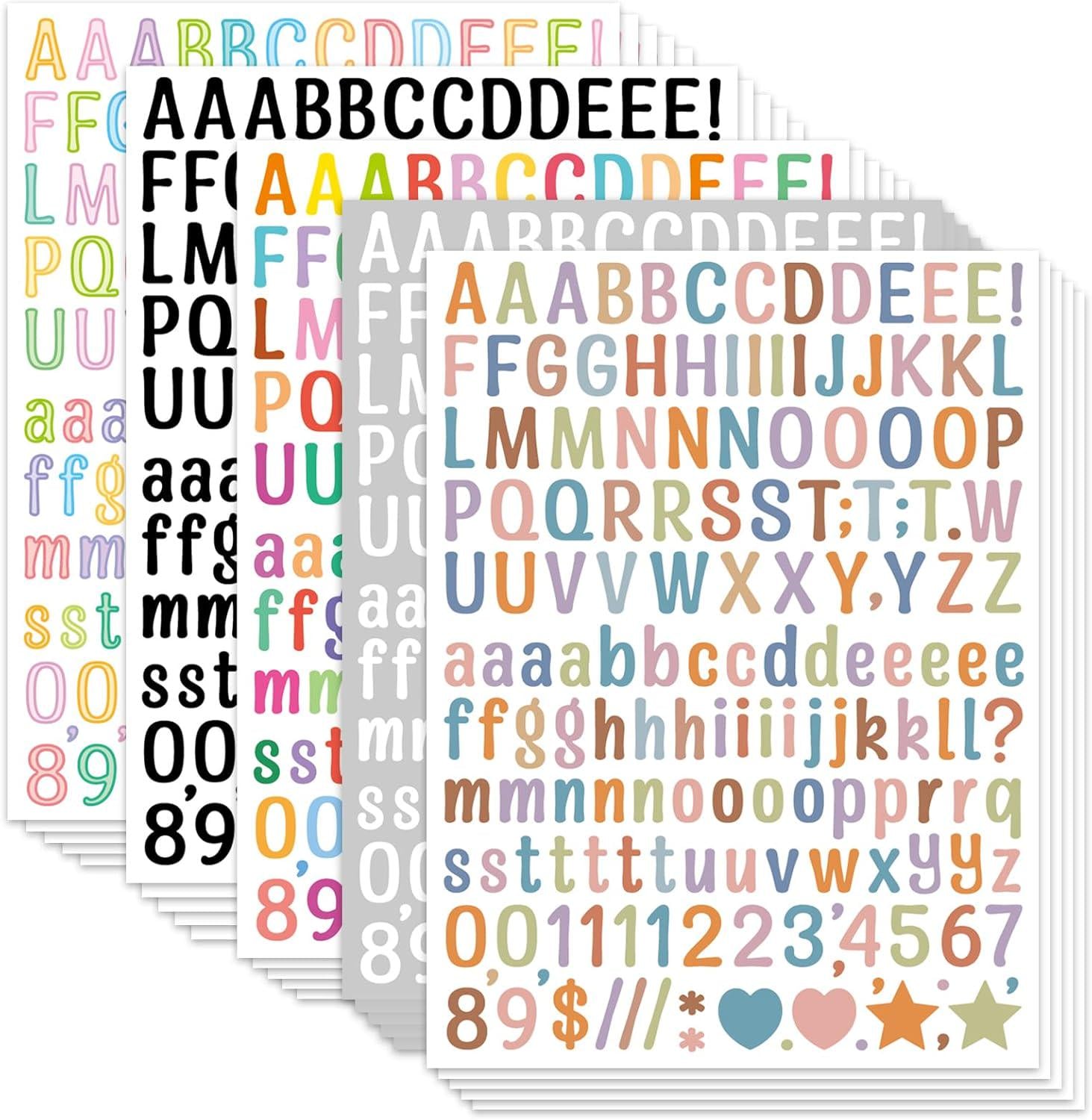 Vinyl Alphabet Letter Stickers, Self-adhesive Number Labels, DIY Crafts ...