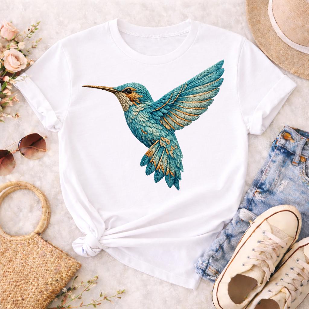 hummingbird ラベンダー パフスリーブ シャツ メニーリボン 