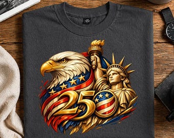 America 250 Grafica PNG, Design patriottico dell'aquila della libertà per maglietta