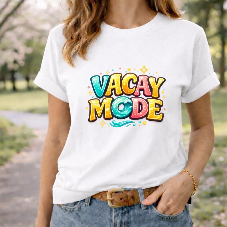 Vacay Mode Graphic PNG Bundle, Summer Vacation Shirt Design, Front Back ...
