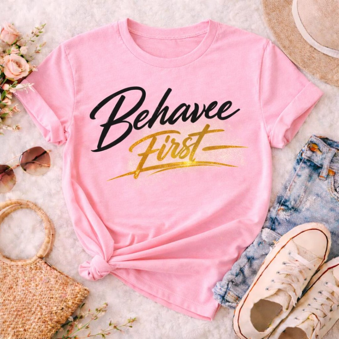 Behave First PNG, Funny PNG, Sassy Saying Shirt , Trendy Typography ...