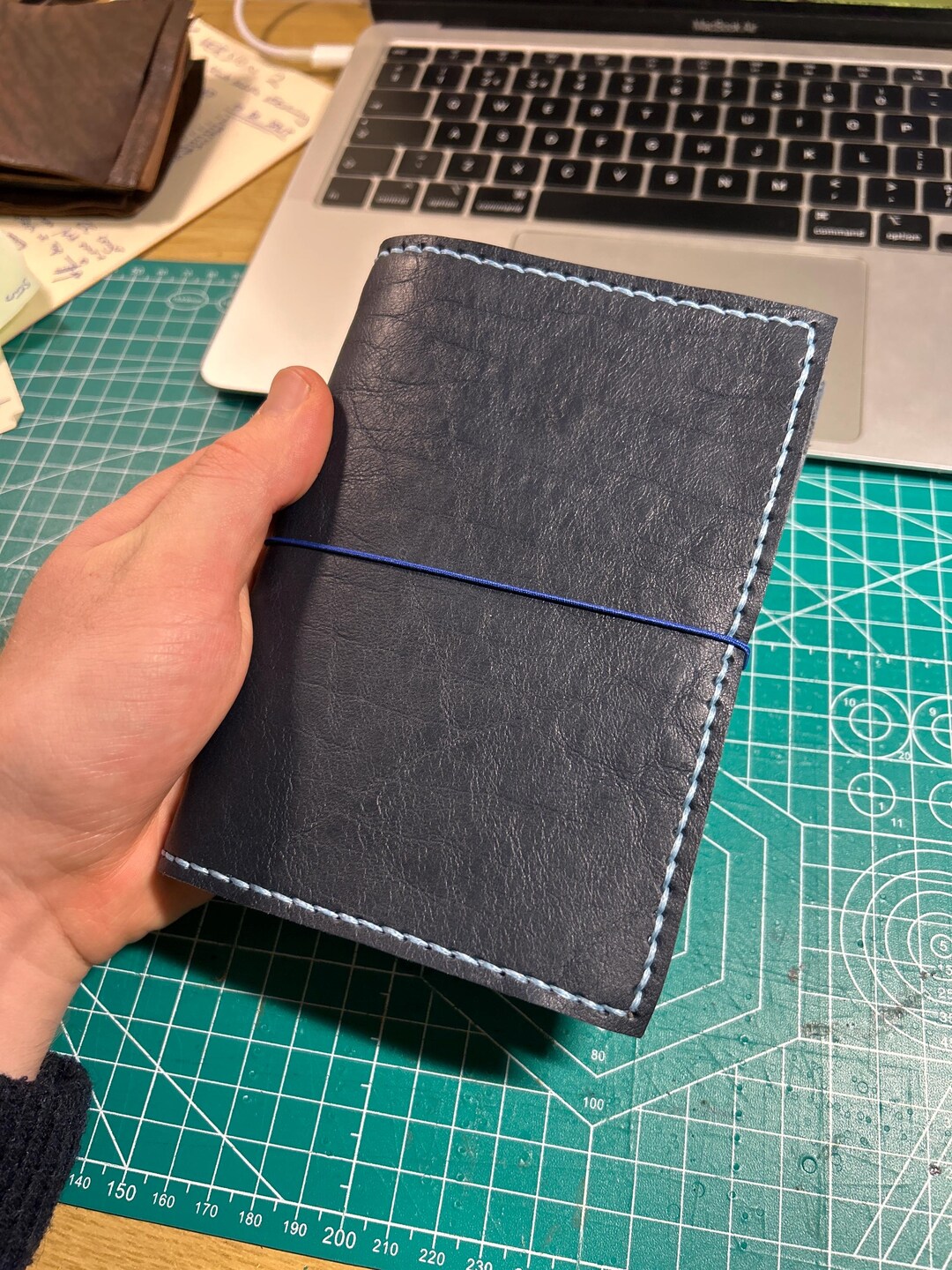 Horween Ink Navy Ink Horween Buffalo Leather Classic A6 Journal - Etsy