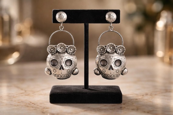 Sterling Silver Statement Dangle Drop Pierced Ear… - image 2