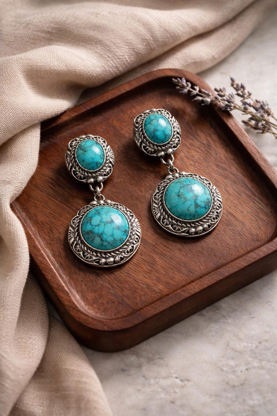 Statement Dangle Earrings - image 2