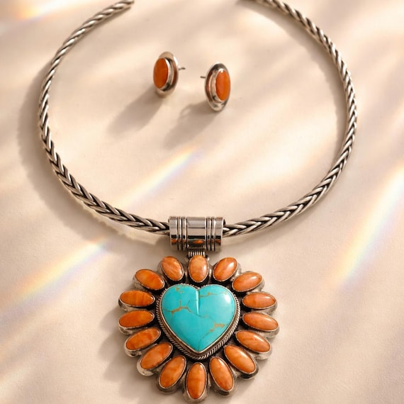 Roie Jaque statement sterling silver necklace wit… - image 4