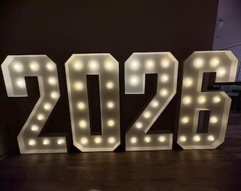Wooden Marquee Numbers, 4 foot wooden numbers, Birthday/ Graduation Decoration