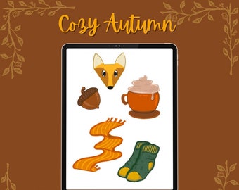 Autumn PNG Stickers for Digital Planner