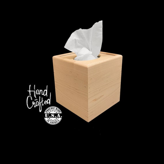 Unfinished Wooden Tissue Box Cover For Kleenex Cubes