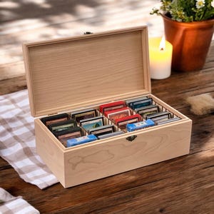 Caja de almacenamiento para cartas coleccionables de One Piece, caja organizadora para cartas MTG, caja organizadora para cartas TCG, caja para guardar cartas de béisbol, regalo para él, caja para cartas de fútbol.