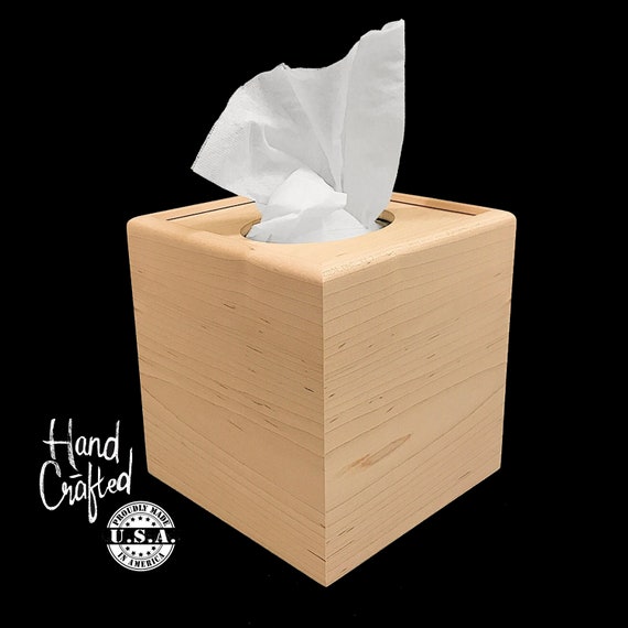 Unfinished Wooden Tissue Box Cover For Kleenex Cubes
