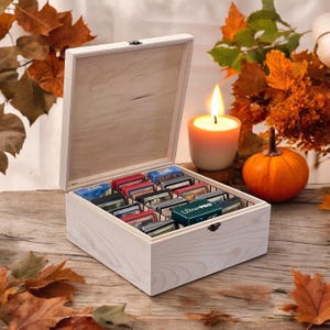 Unfertige Holz-Sammelkarten-Deckbox: Hält 1125 Karten mit Schutzhüllen