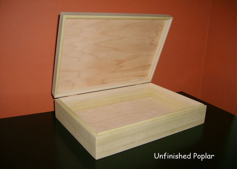 Unfinished Wood Cigar Box w/ Hinges12x8x3unfinished wood Etsy