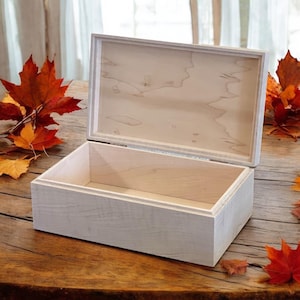 Personalized Wooden Keepsake Box: Laser Engraved Memory Box