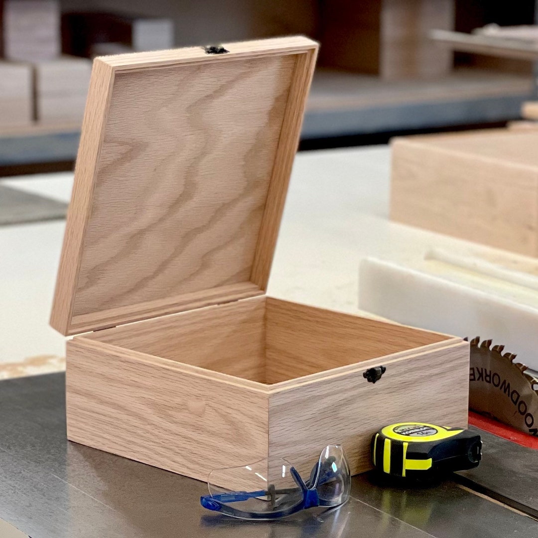 Unfinished Wood Box Hinged Lidcustomhandmade Keepsake Box box Shown