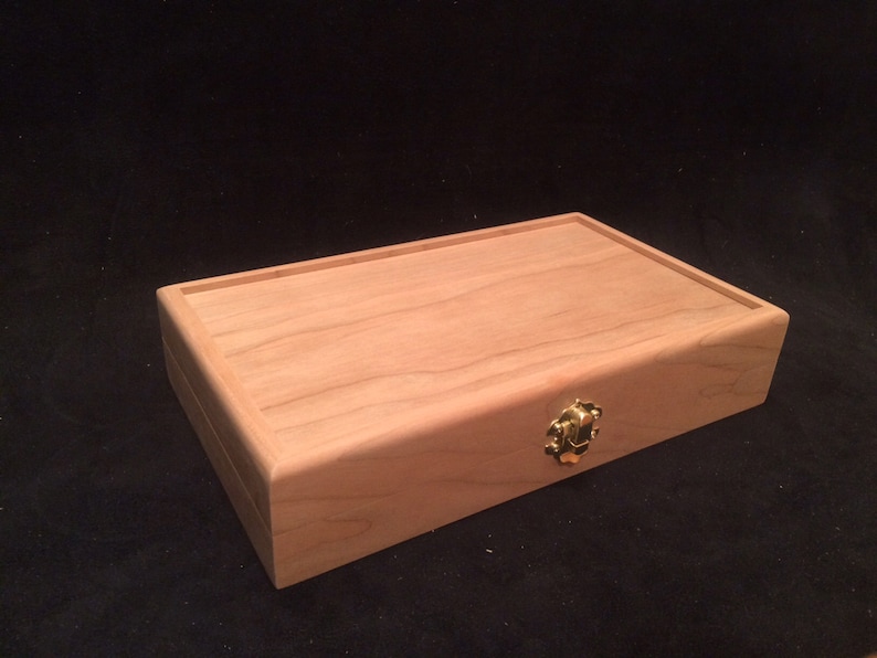 Unfinished Wood Box With Hinges Latch 10 X 6 2 Image 0