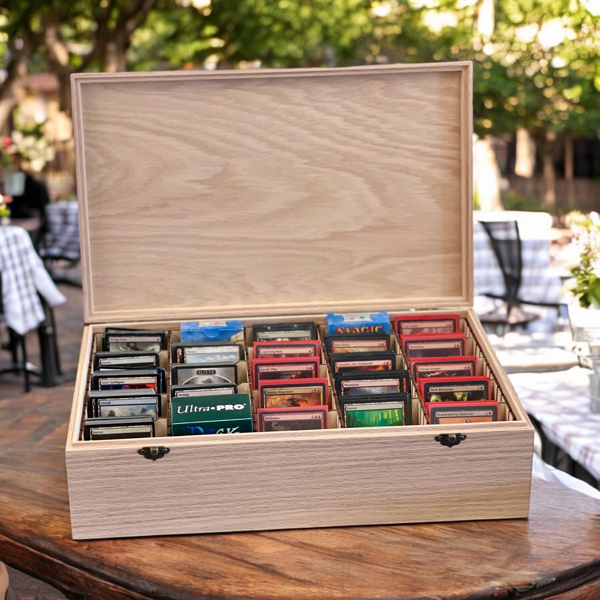 Handmade Wood Trading Card Storage Box: Holds 1875+ Cards - Etsy