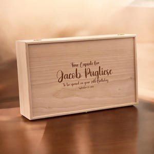 Personalized Time Capsule Keepsake Box: Engraved First Birthday Memory Box