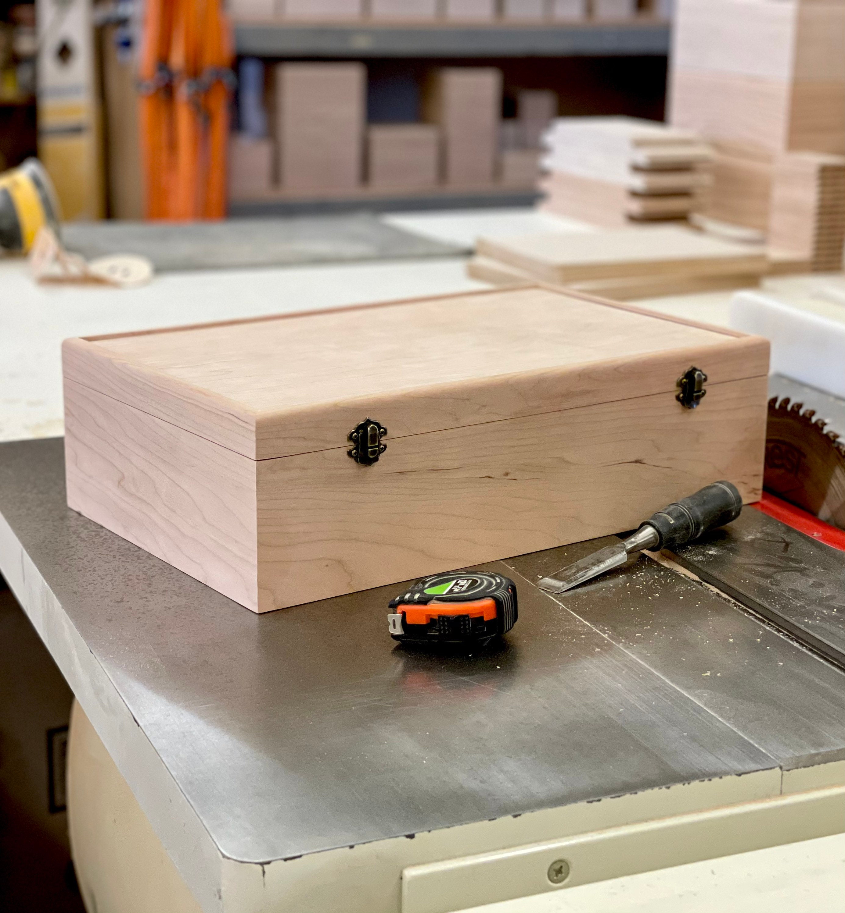 Extra Large Unfinished Wood Box With Lid 16 1/2 X 10 1/4 X 4 Etsy