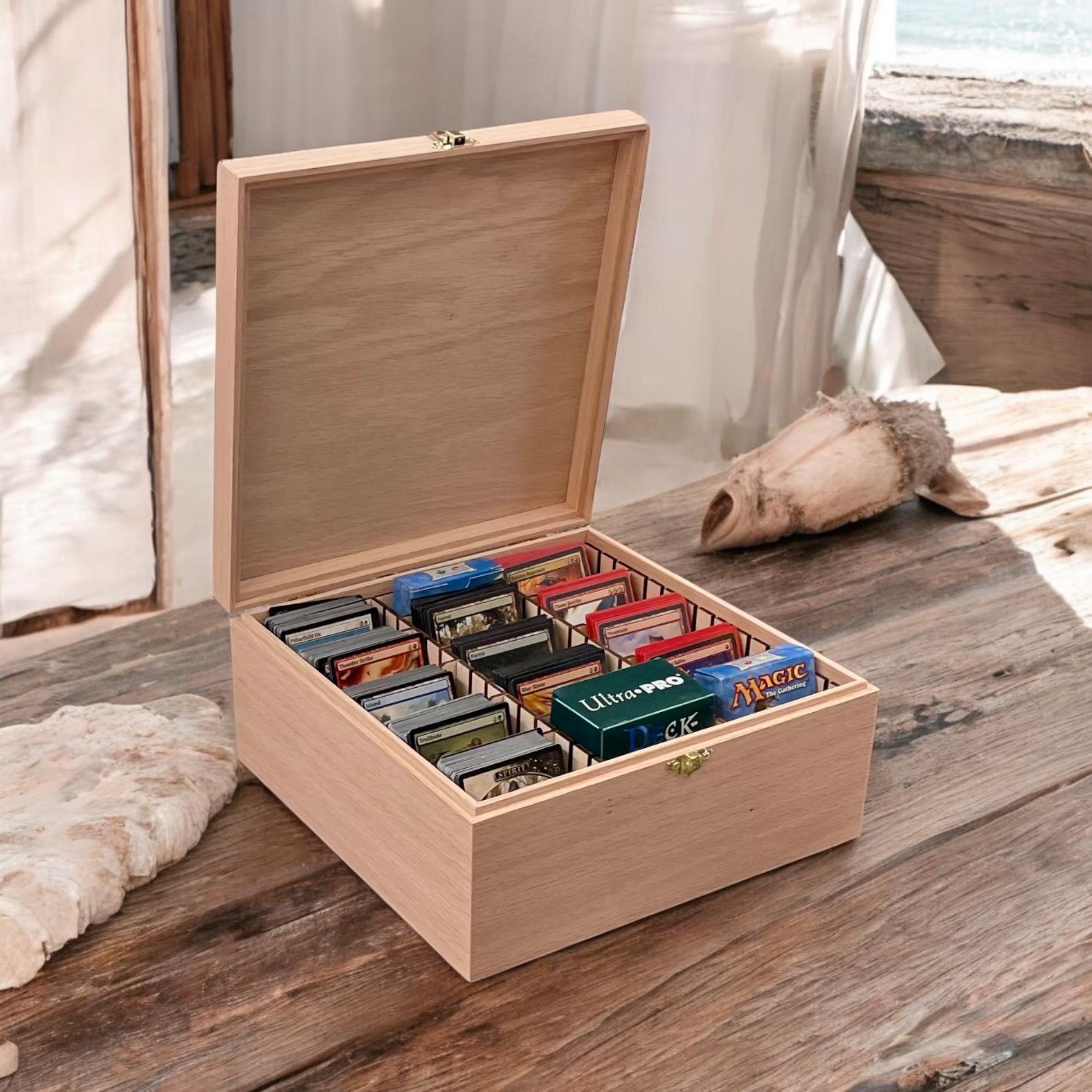 Custom Engraved Commander Deck Box | Oak, Maple, Cherry Hardwood