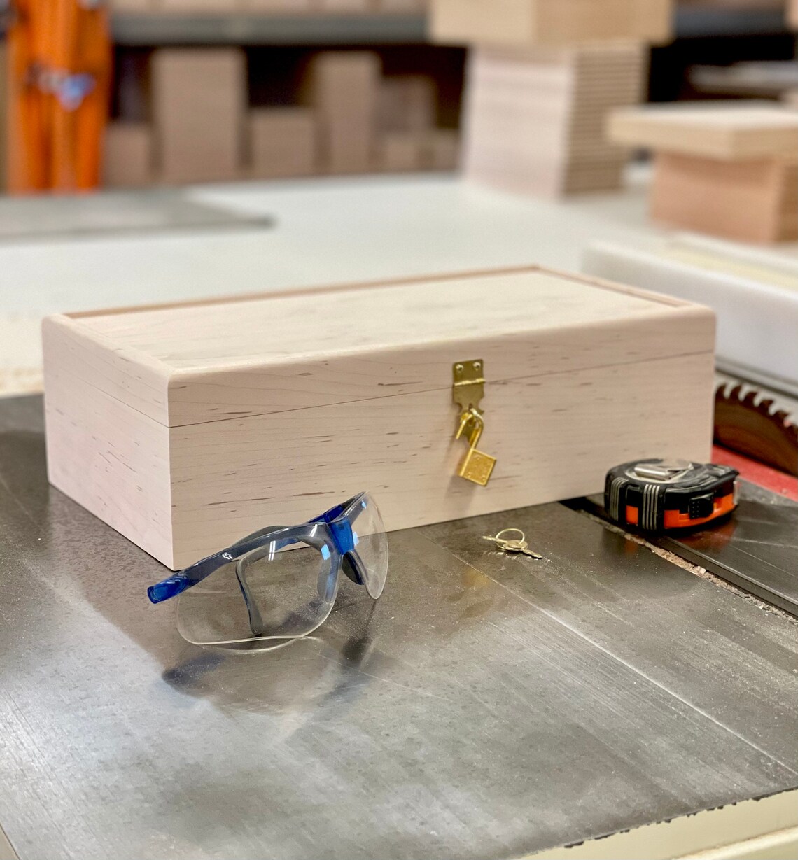 Unfinished Wooden Wine Box W/ Hinges & Lock Holds 2 Bottles Etsy