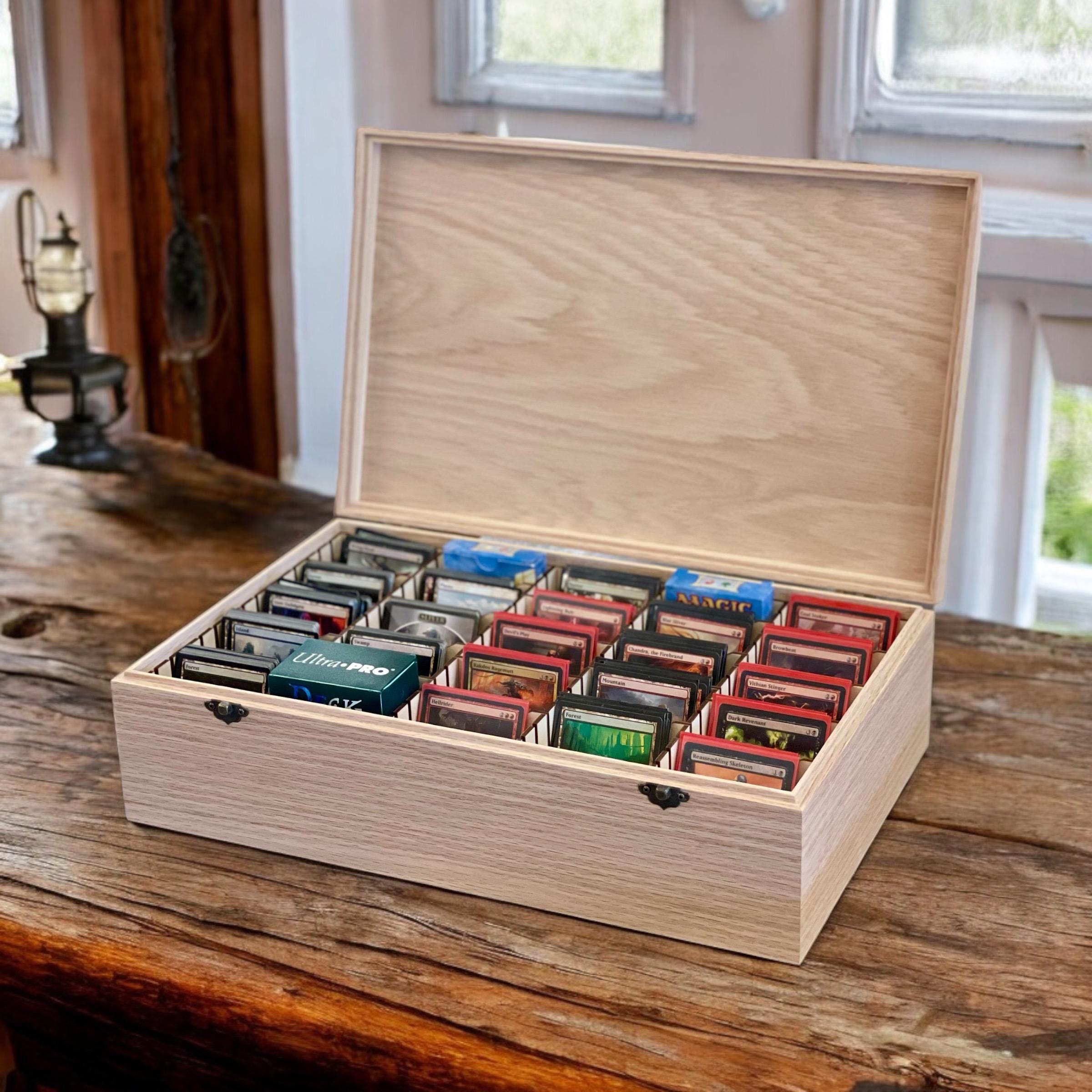 Handmade Wood Trading Card Storage Box: Holds 1875+ Cards - Etsy
