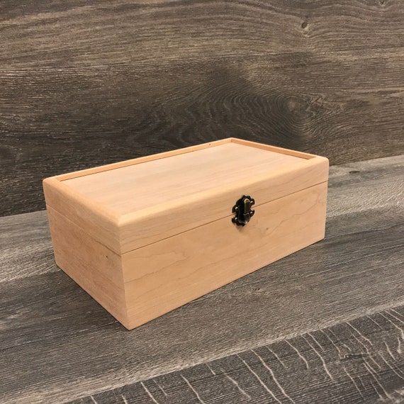 Unfinished Wood Box With Lid 13 3/8 X 10 1/4 X 4 3/4 Handmade-gifts-memory  Box-engravable Wood Box-personalized-handcrafted Wood Storage Box -   Denmark