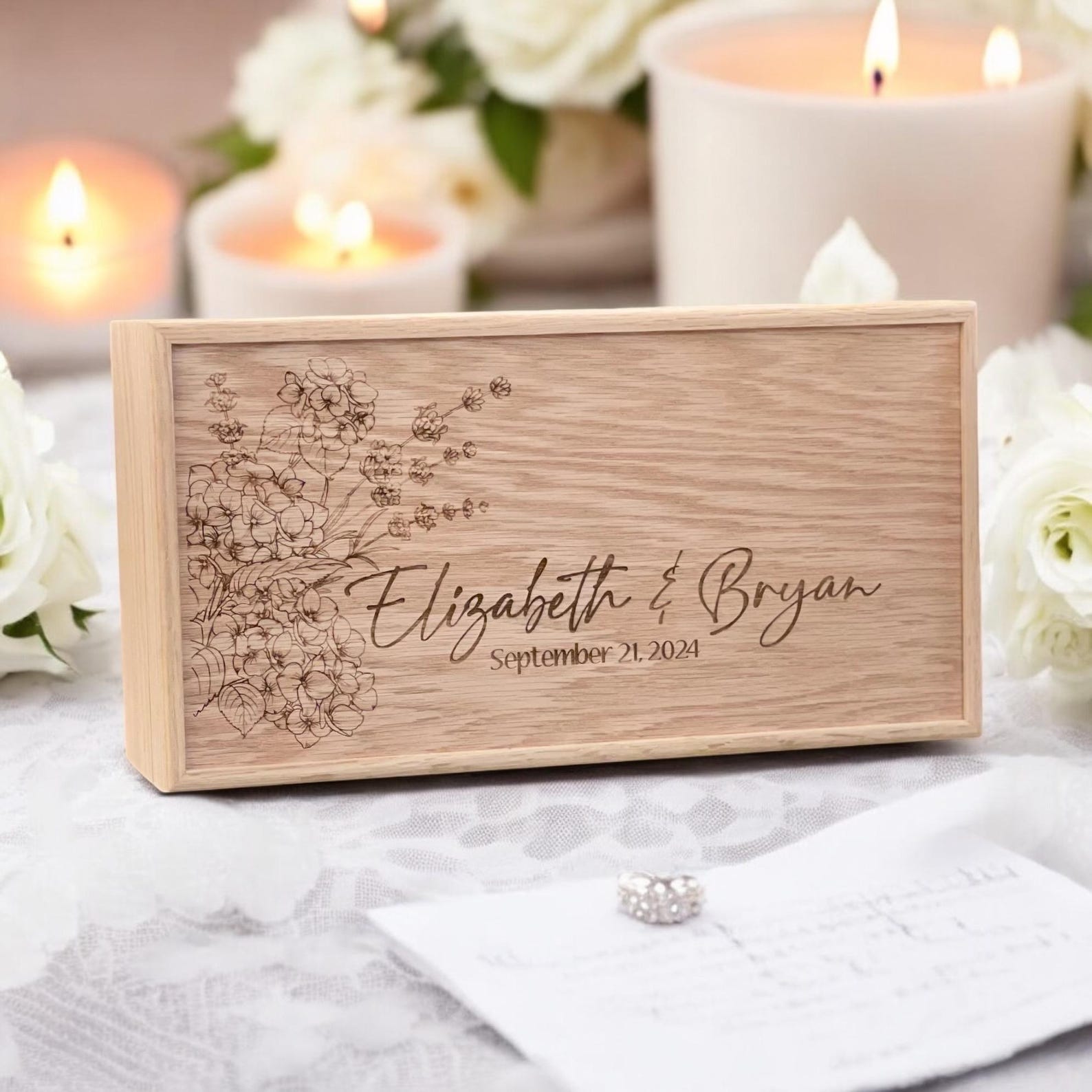 Personalized Wedding Wine Box: Engraved Wooden Gift for Couple - Etsy