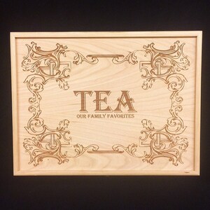 Unfinished Wooden Engraved Tea Box with Hinges & Latch-12 1/8 x 9 1/4 x 3 3/4-unfinished wood box-engravable wood box-12 compartments image 2