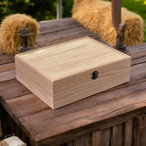 All Natural Wood Tea Box, Personalized Custom Engraved Tea Bag Organizer, Keepsake Storage Chest image 14