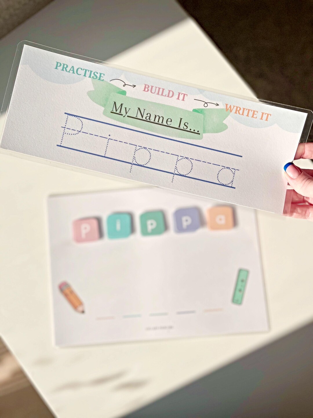 Fun Name Writing Mat Name Writing Mat | Pen Control, Name Match, Preschool Activity ...