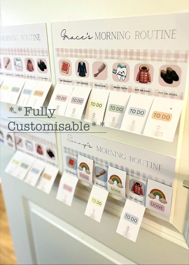 kids routine charts. toddler morning routine. chore chart. flip to do chart for kids