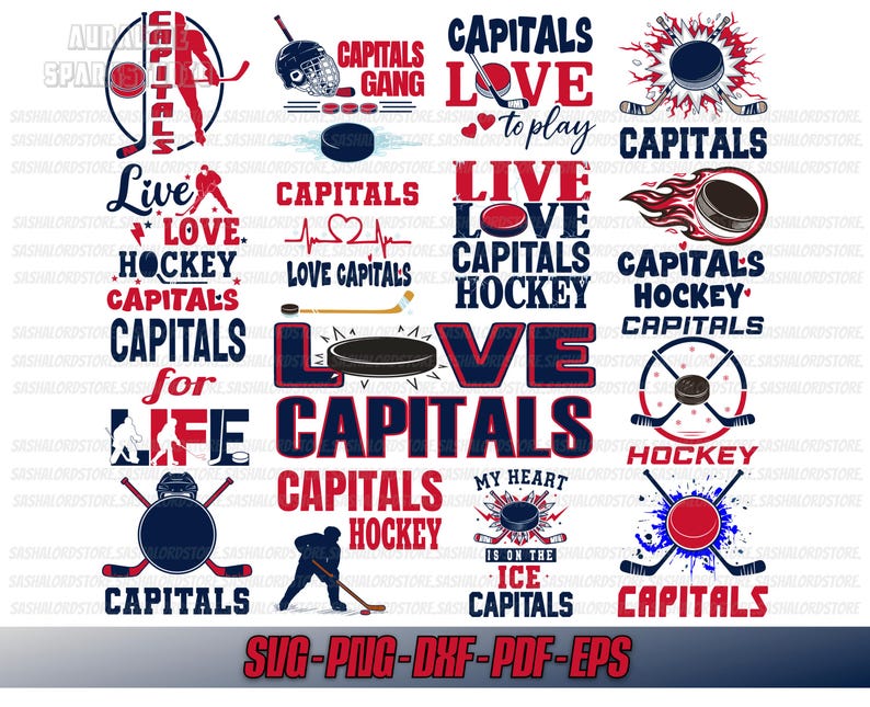 Capitals SVG Bundle, Hockey Fan Designs, Love Capitals, Go Capitals ...