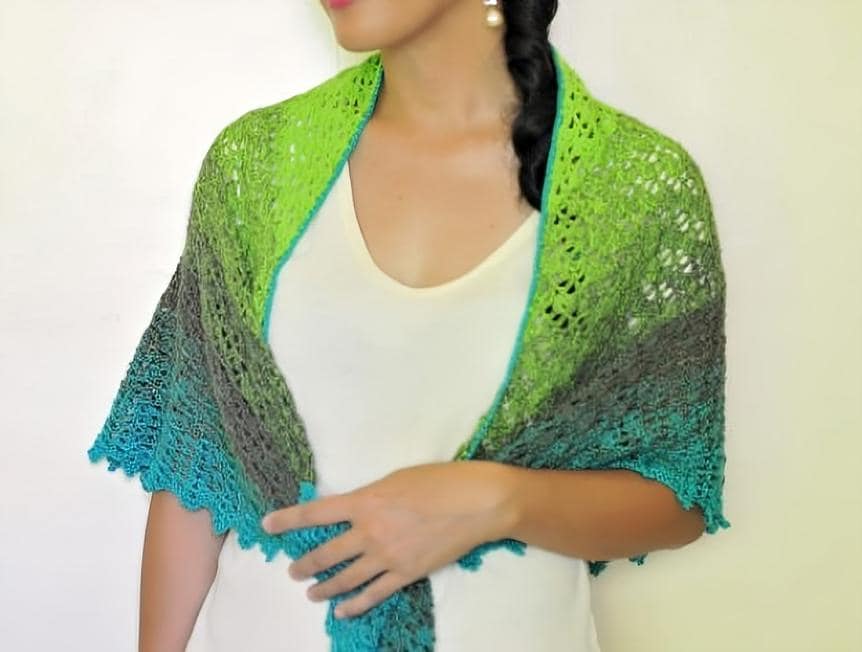 Modern Triangle Lace Shawl