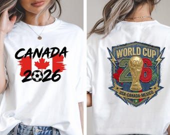 Canada 2026 FIFA World Cup Soccer T-Shirt, Fans Football Tee