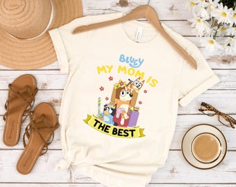 Camiseta azul "Mi mamá es la mejor", Camiseta azul para mamá, Regalo para el Día de la Madre, Camiseta azul de cumpleaños, Regalo azul para fans, Camiseta linda para mamá, Camiseta azul para la familia