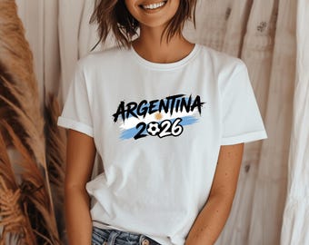 Argentina 2026 FIFA World Cup Soccer T-Shirt, Fans Football Tee