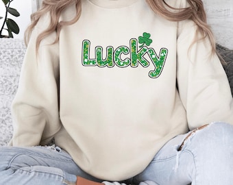 Lucky Shamrock Shirt, St Patrick’s Day T Shirt, Irish Luck Graphic Tee, Green Clover Shirt, Cute Lucky Shirt, March Holiday Tee