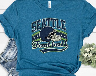 Seattle Football Shirt, Vintage Football T Shirt, Seattle Sports Tee, Retro Football Graphic Tee, Unisex Game Day Shirt
