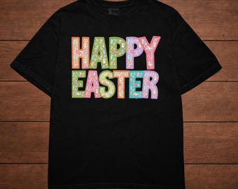 Happy Easter Shirt, Colorful Bunny Easter T Shirt, Cute Spring Easter Tee, Pastel Easter Shirt for Kids Women, Easter Bunny Graphic Tee