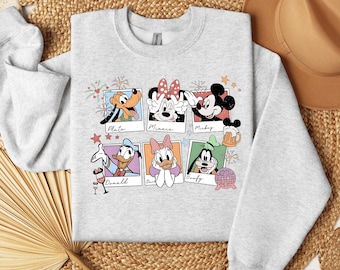 Disney Mickey & Friends Shirt, Mickey Minnie Donald Goofy Pluto Tee, Cute Disney Characters T Shirt, Disney Family Graphic Tee