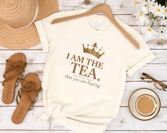 Camiseta "Soy el Té", camiseta con frase atrevida, camiseta "Reina de la Energía", camiseta sarcástica divertida, camiseta con gráfico femenino.