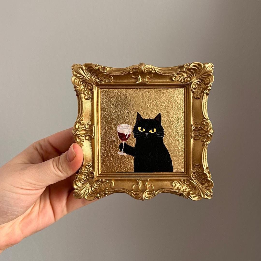 金黒の絵画 - Etsy 日本