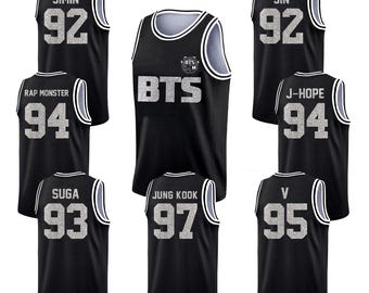 Custom BTS Bling Basketball Jersey for Teen Girl Women Men, Personalized Kpop Tank Top Jersey, World Tour 2026 Concert Jersey Shirt Fan Gift