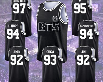 Custom BTS Basketball Jersey for Teen Girl Women Men, Personalized Kpop Tank Top Jersey, 2026 World Tour Concert Jersey Shirt for Fans Gift