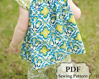 PDF Flutter Top & Dress Sewing Pattern Sizes 3m - girls 9/10 INSTANT DOWNLOAD