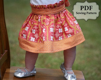 PDF Simple Skirt Pattern sizes 3 month - 10 years INSTANT DOWNLOAD