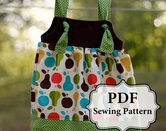 PDF Apron Knot Dress Sewing Pattern Sizes 3 m - Girls 8 INSTANT DOWNLOAD