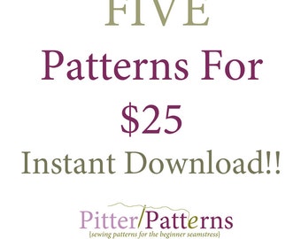 Five Pattern Bundle - Instant Download