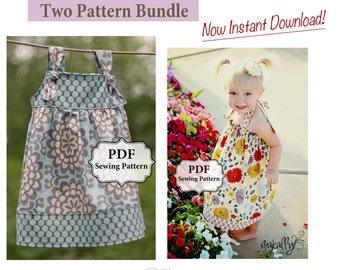 Apron Knot Dress and Easy Halter Dress/Top PDF Two Pattern Bundle