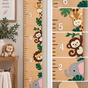 Personalized Growth Ruler for Kids, 6 Ft Wooden Height Chart, Custom Nursery Wall Decor, Kids Measuring Ruler